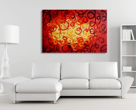 Lava Swirl (120 x 80 cm) XXL oil (48 x 32 inches)