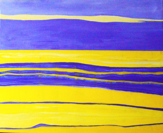 Notes of a landscape in yellows and violets