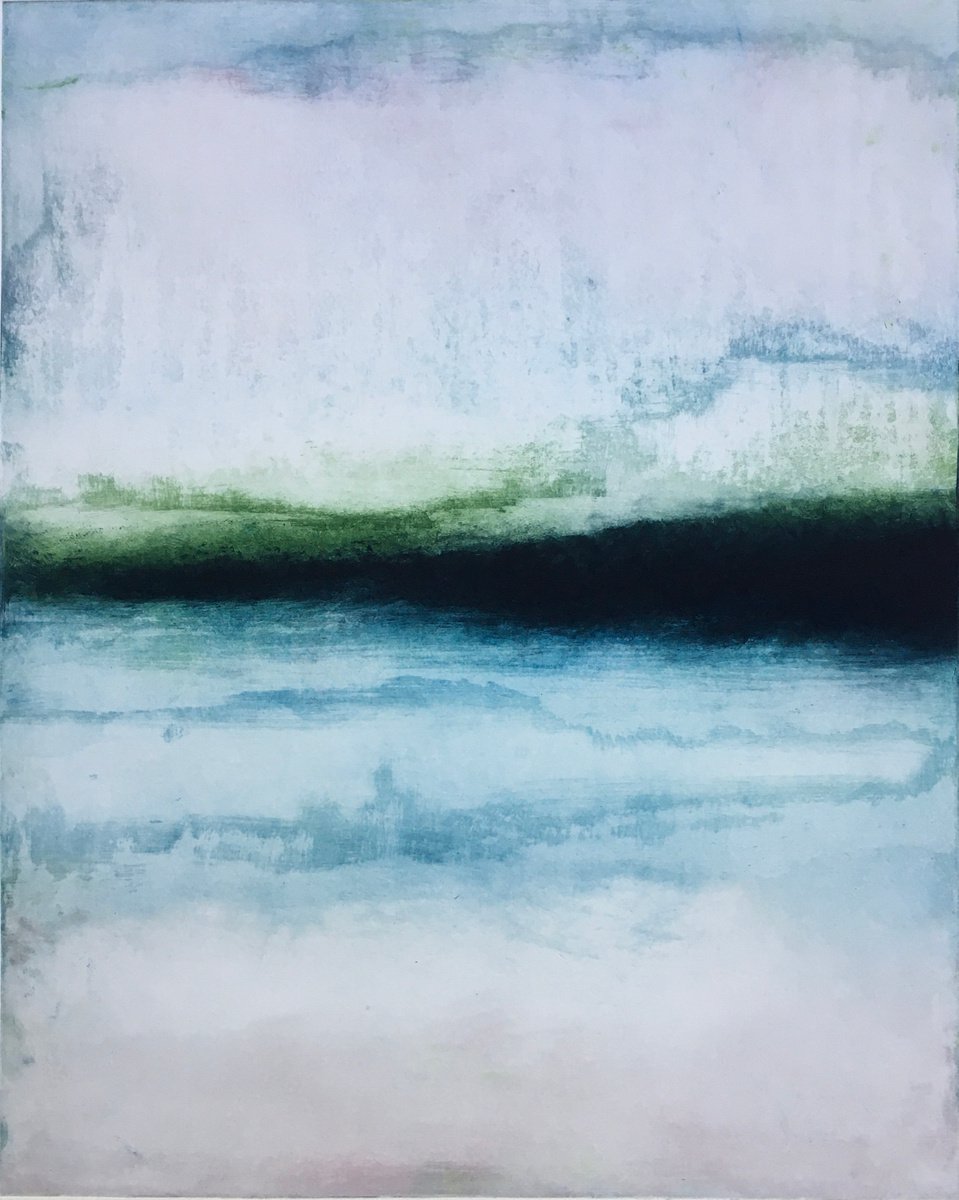 Abstract Landscape Etchings & Engravings By Lizzie Butler, 14 X 18", Rutland, Original Artwork