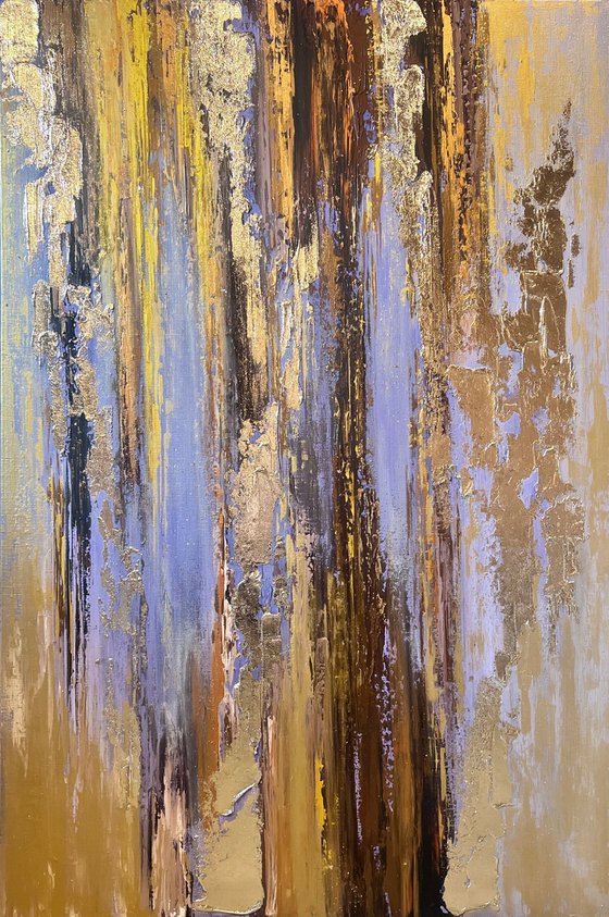 Golden texture on brown