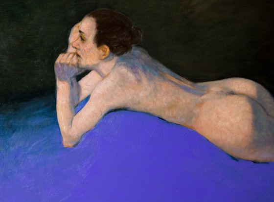 Aurelie - nude woman in blue