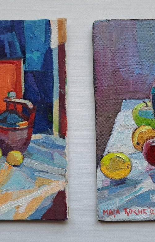 Set of two paintings, 23 by Maja Đokić Mihajlović