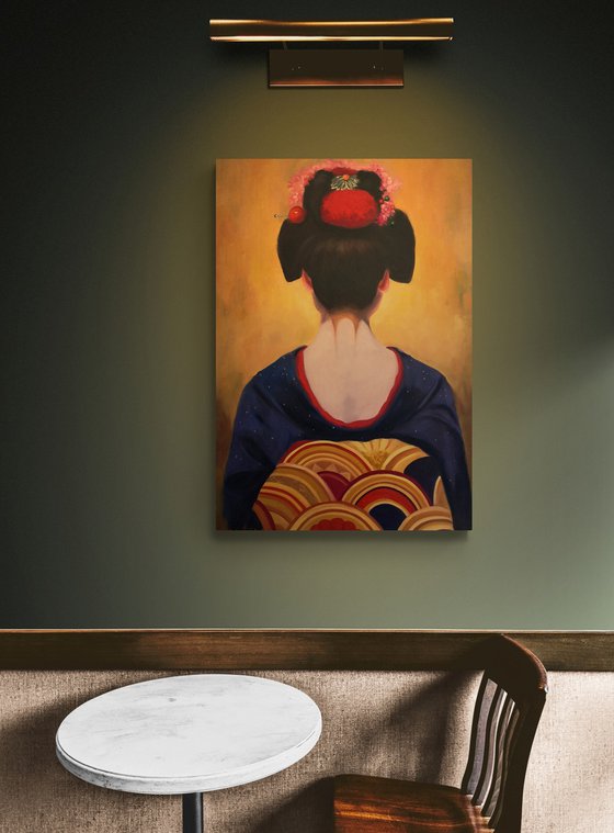 Geisha in kimono