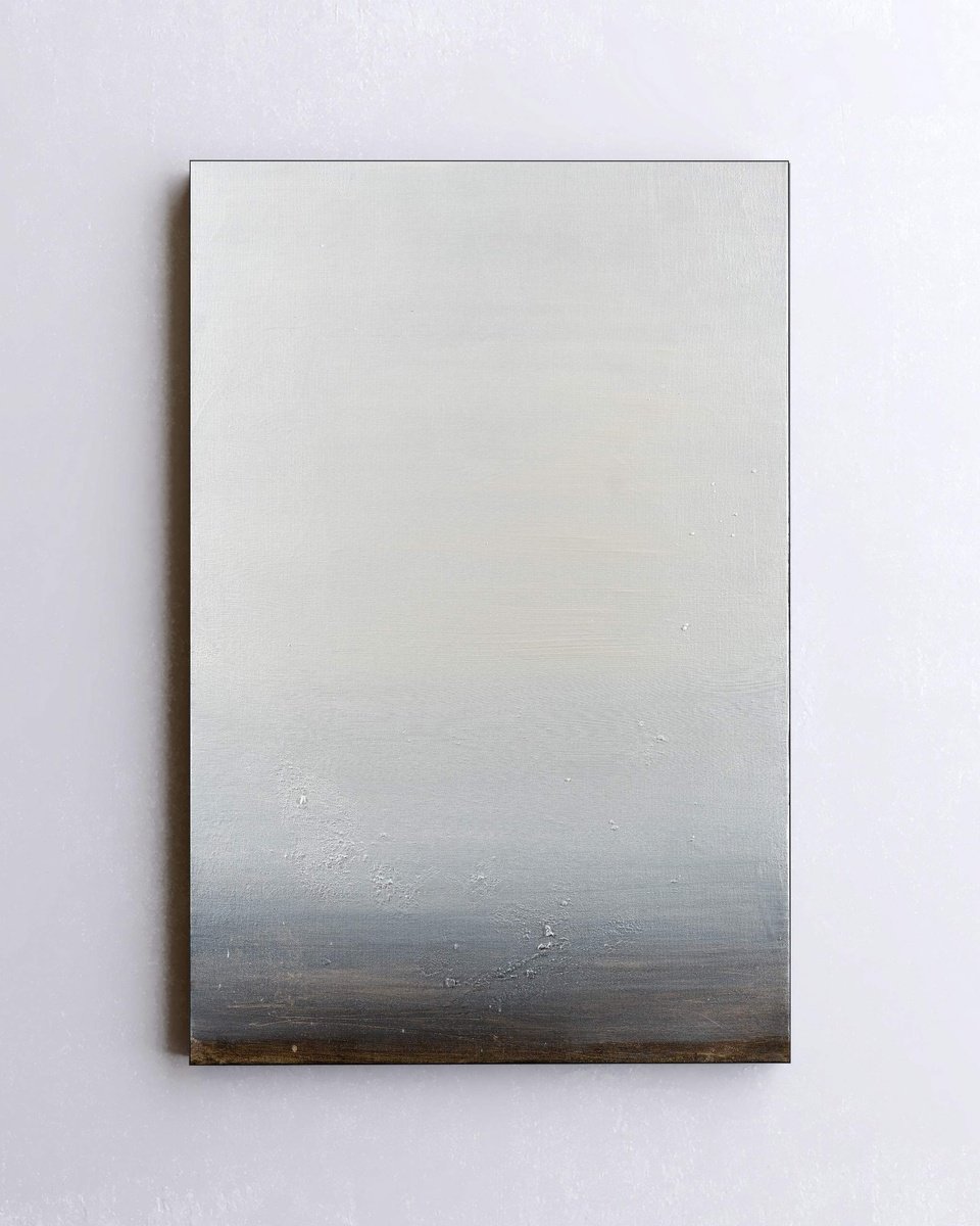 Organic Abstract Acrylic Painting By Nemanja Nikolic, 20 X 30", Country Silence, Original Artwork