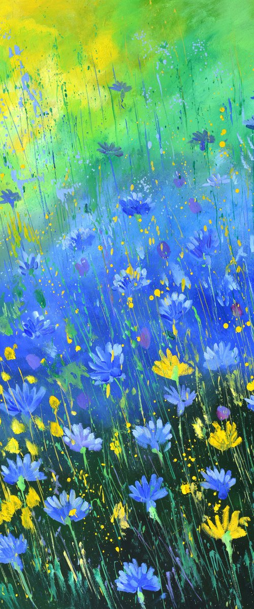 Blue cornflowers 79 by Pol Henry Ledent