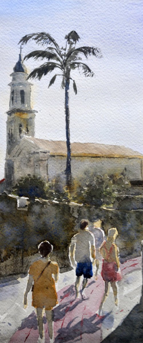 Menton France 25x36 cm 2025 by Nenad Kojić watercolorist