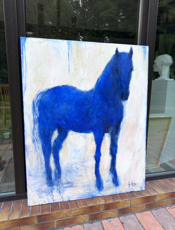 Blue horse. The hole
