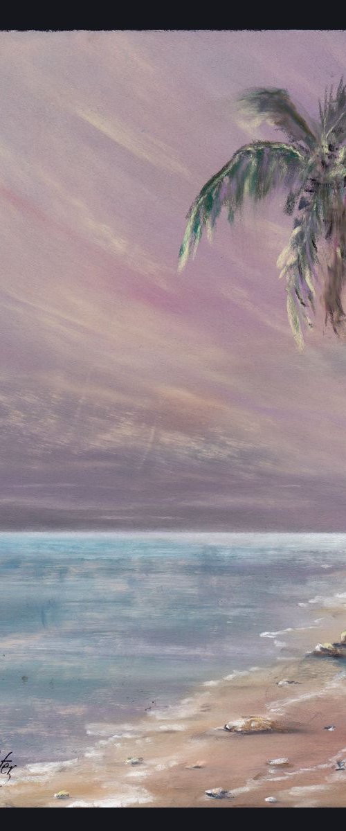 Tropical Breeze.  Pastel seascape. by Yulia Schuster