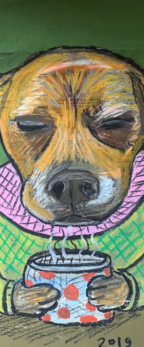 Dog with soup by Pavel Kuragin