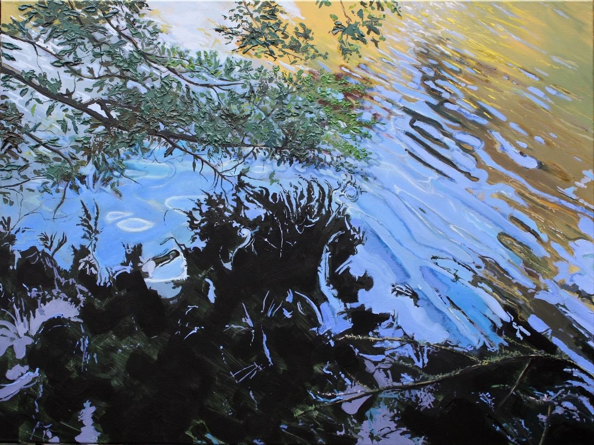 'Surface Tension' Large Painting (40x30 inches) Artfinder