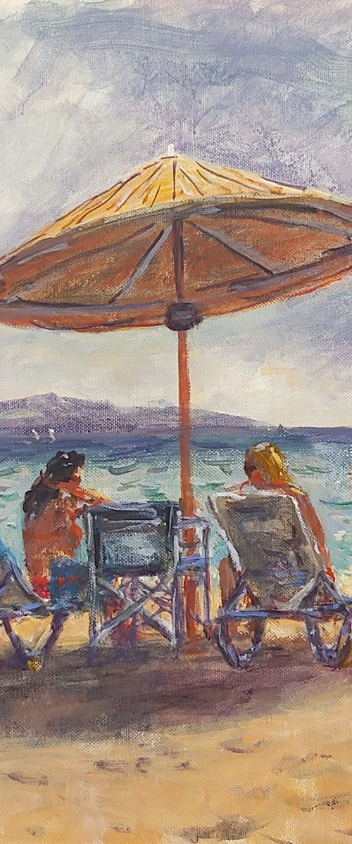 The aunbathers by Dimitris Voyiazoglou
