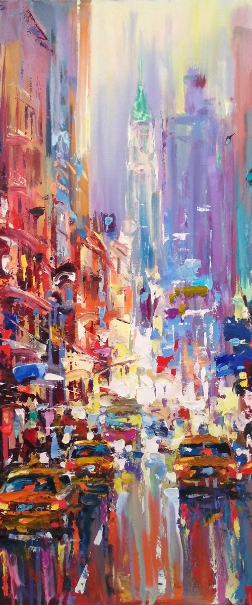 Abstract cityscape (New York) by Andrej  Ostapchuk