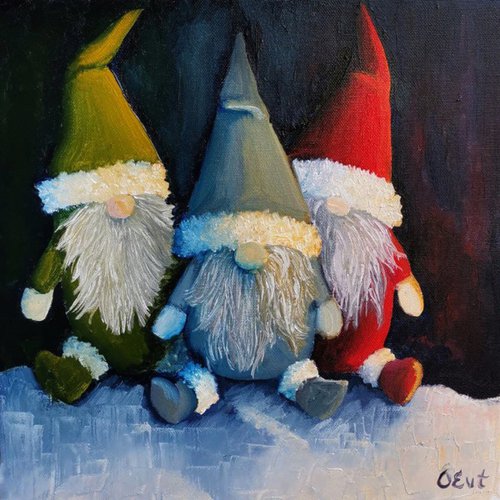 Christmas gnomes. Xmas gift. by Oksana Evteeva