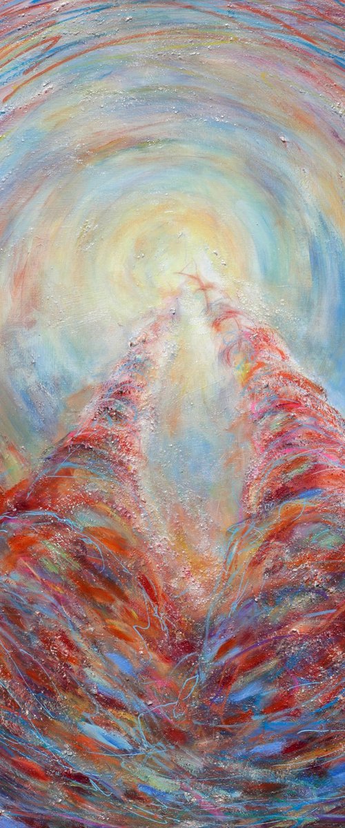 Toward The Light - Red by Elizabeth Schurman