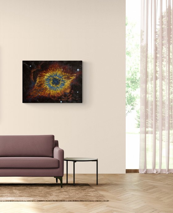 Snail Nebula Vibrant Abstract