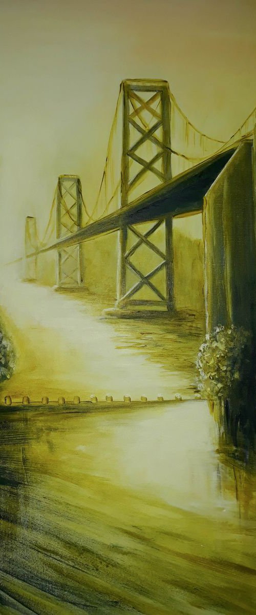 RESERVED Dusk till down - Large Painting Office Home Decor by Danijela Dan