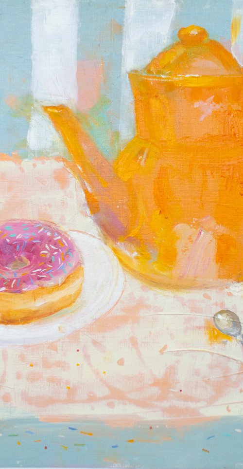 Sweet still life with donut by Valentina Gaychuk