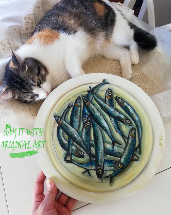 Anchovies in a Plate