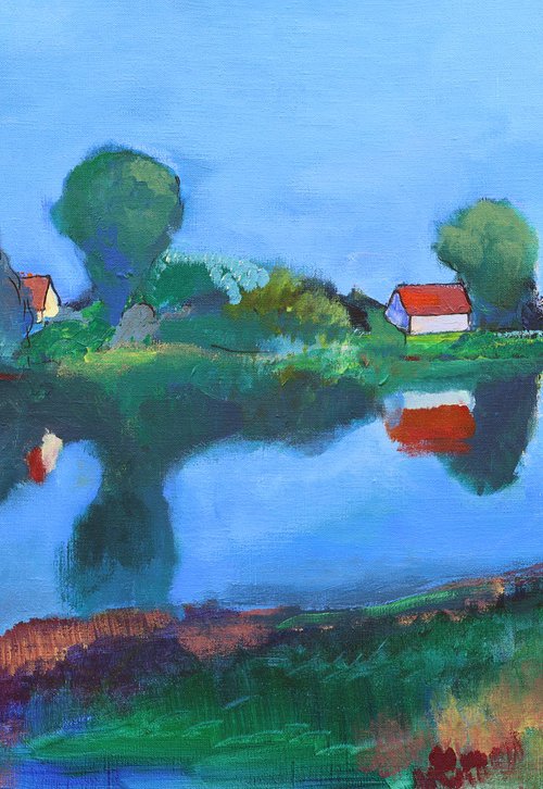 Twilight on the Canal. Dnipro Bay by Artem Andreichuk