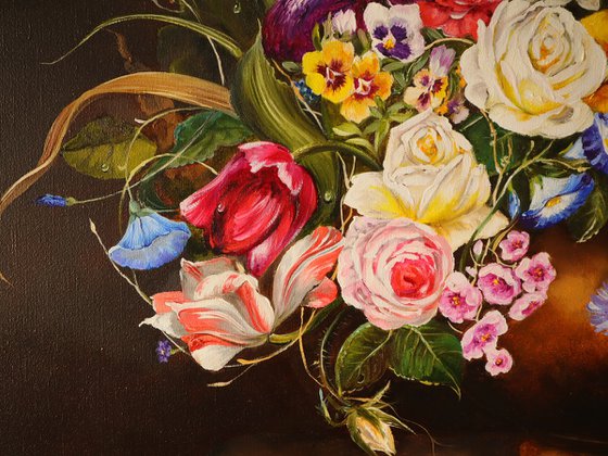 Flowers on Dark Background