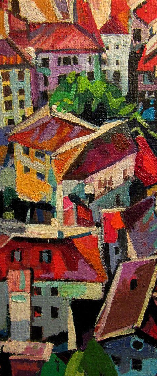 Red city roofs - Miniature  II by Maja Đokić Mihajlović