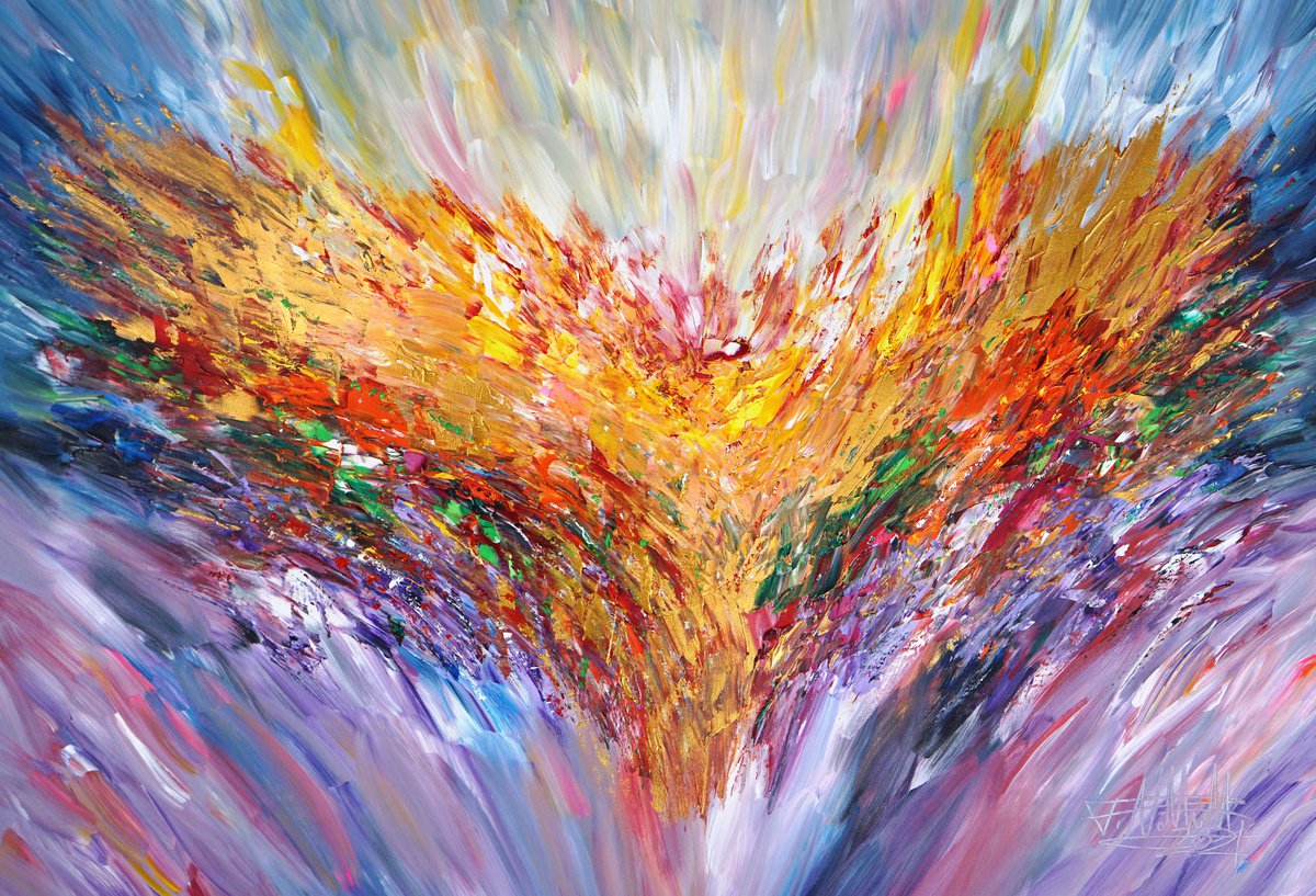 Heart Of Gold D 1 By Peter Nottrott, 61 X 41, Artwork For Sale On Artfinder