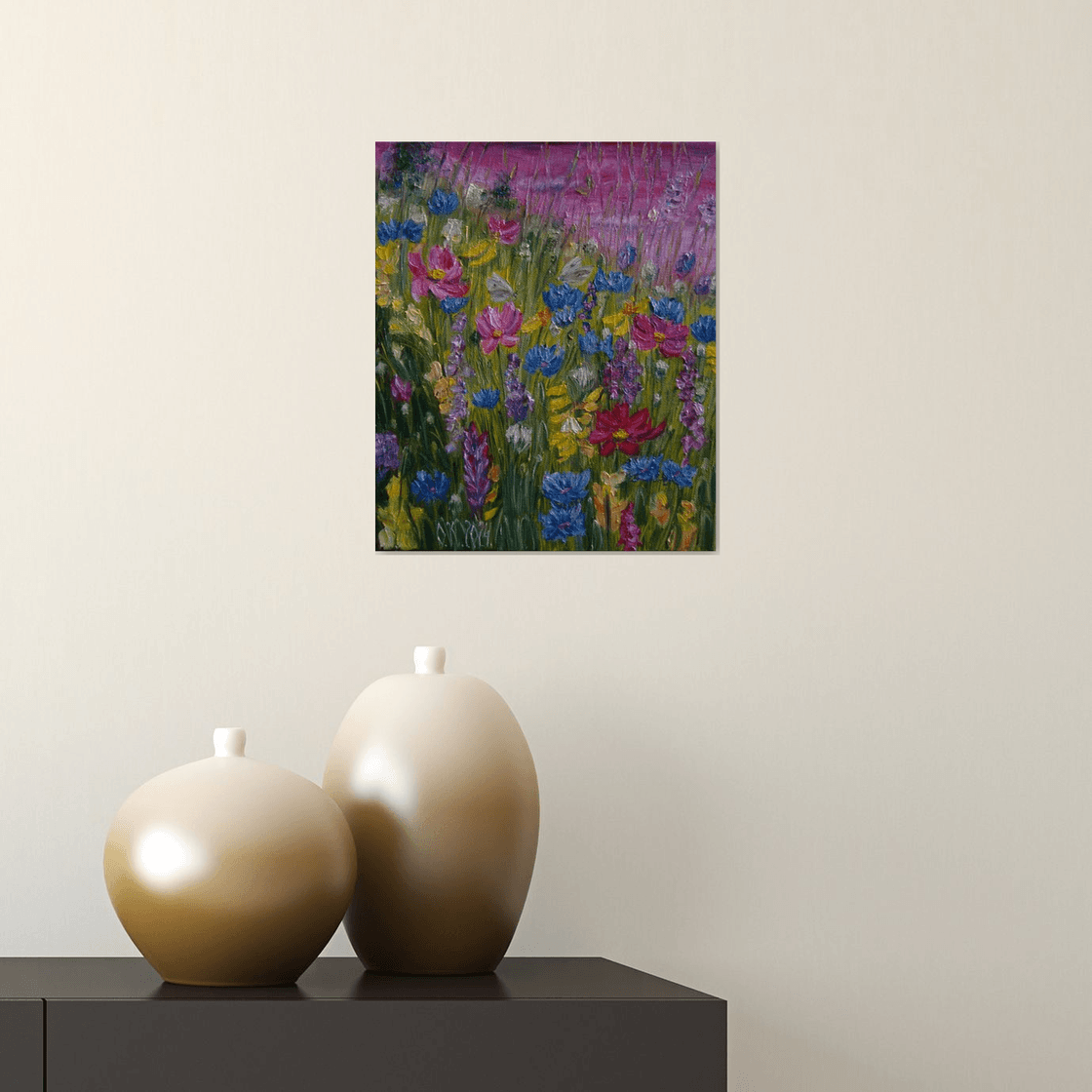 Floral garden Oil painting by Olga Knezevic | Artfinder