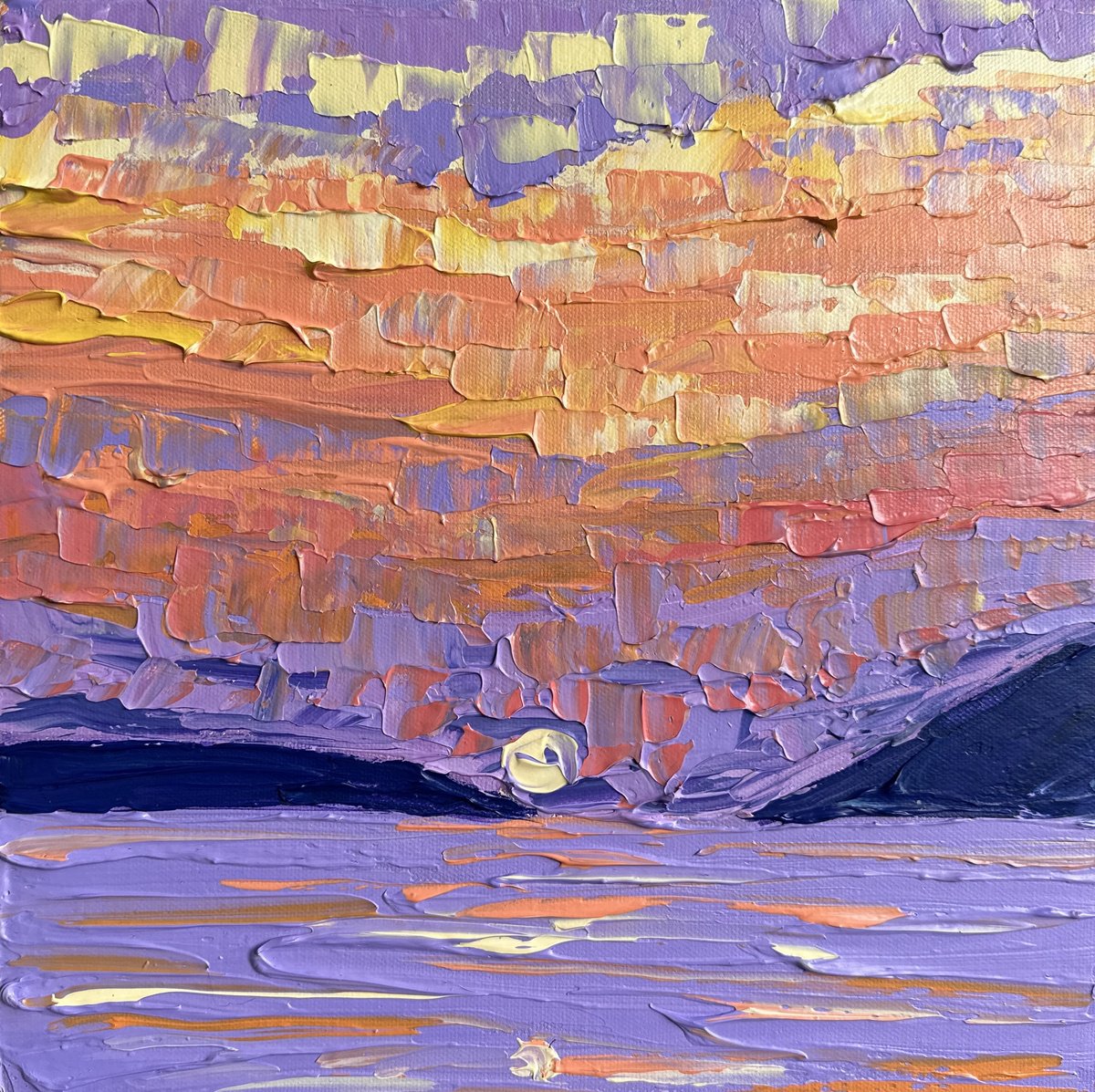  Sunset Skies By Guzaliya Xavier, 12 X 12, Artwork For Sale On Artfinder
