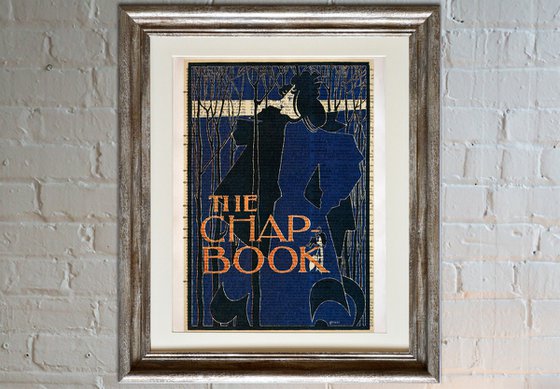 The Chap-Book - Collage Art Print on Large Real English Dictionary Vintage Book Page