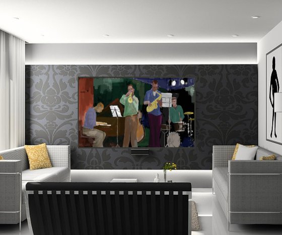 COOL QUARTET  53"X27"