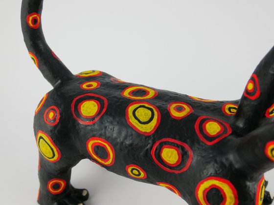 Black Cerberus with Colored Circles