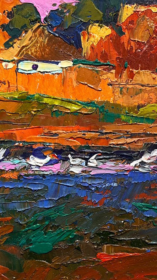 Evening by the lake by Kalenyuk Alex