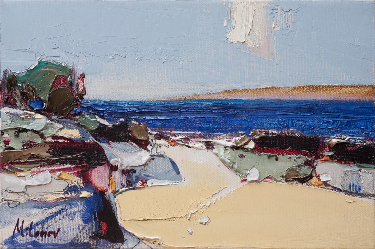 Impressionistic Landscape Oil Painting By Stojan Milanov, 16 X 12", 