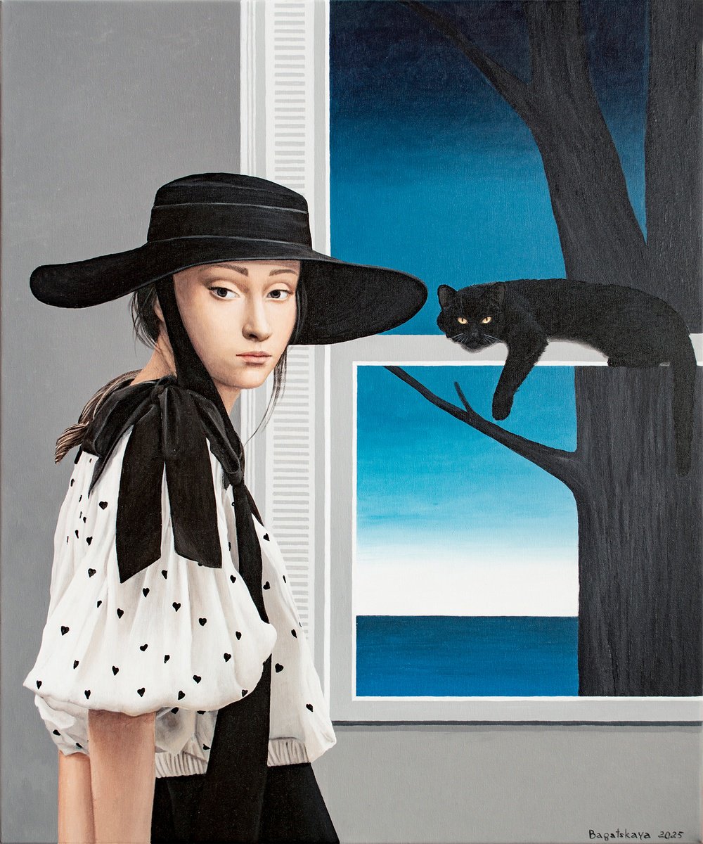 Photorealistic Portrait Acrylic Painting By Nataliya Bagatskaya, 30 X 35", The Emotional Pause, Original Artwork