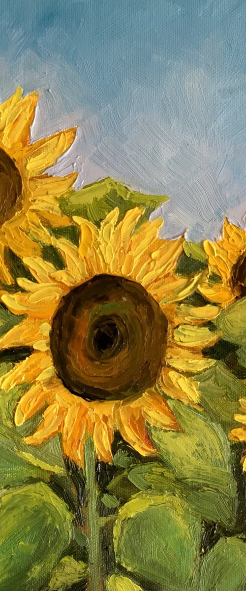 Sunflowers on a sunny day by Amita Dand