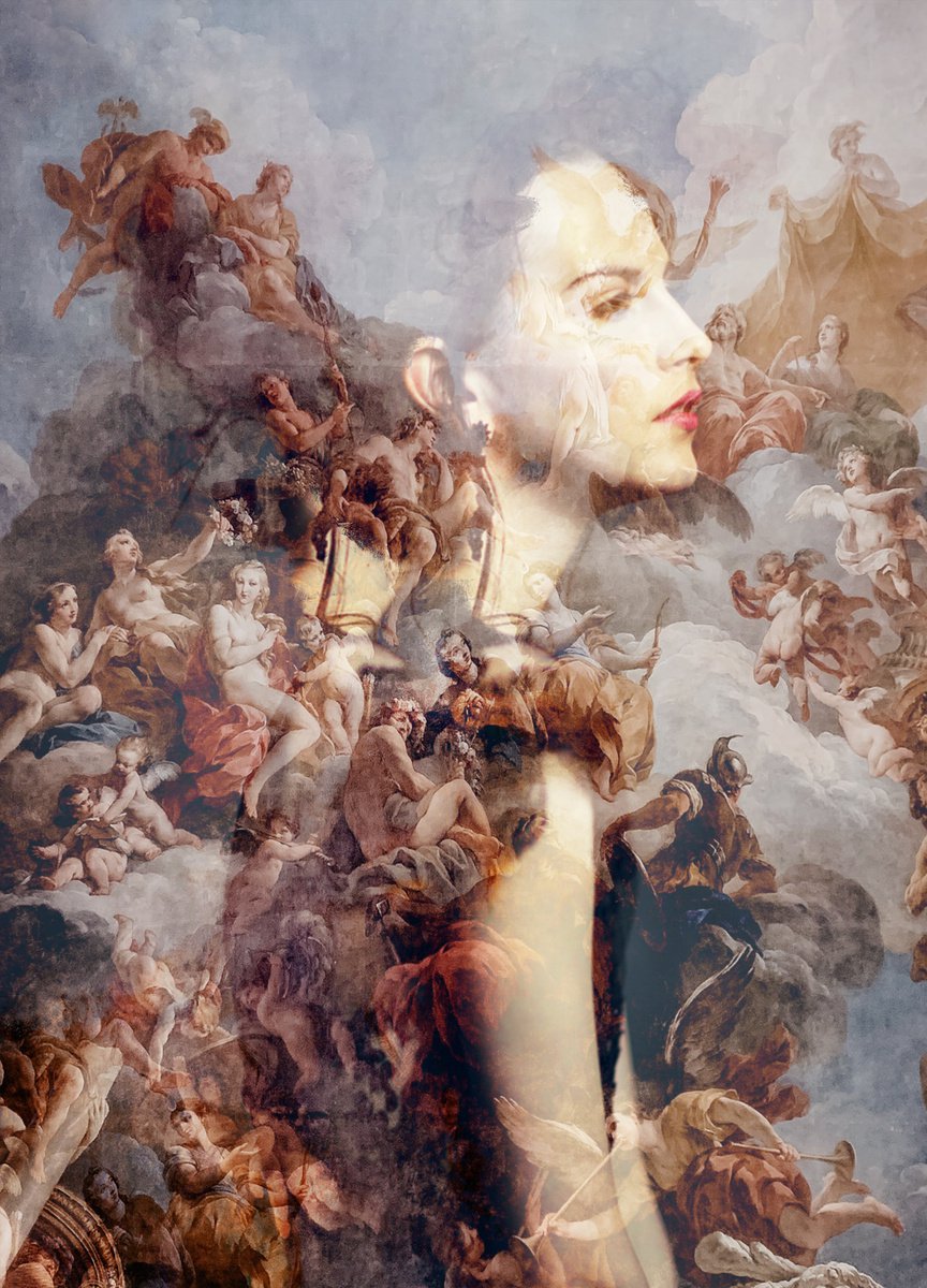 Illustrative Portrait Photograph By Srdjan Jevtic, 28 X 39", Living With The Past, Original Artwork