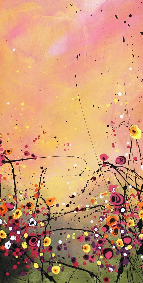 Liberty - Large  floral landscape by Cecilia Frigati