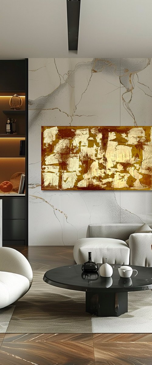 Gold leaf, brown, yellow by Exclusive Arts