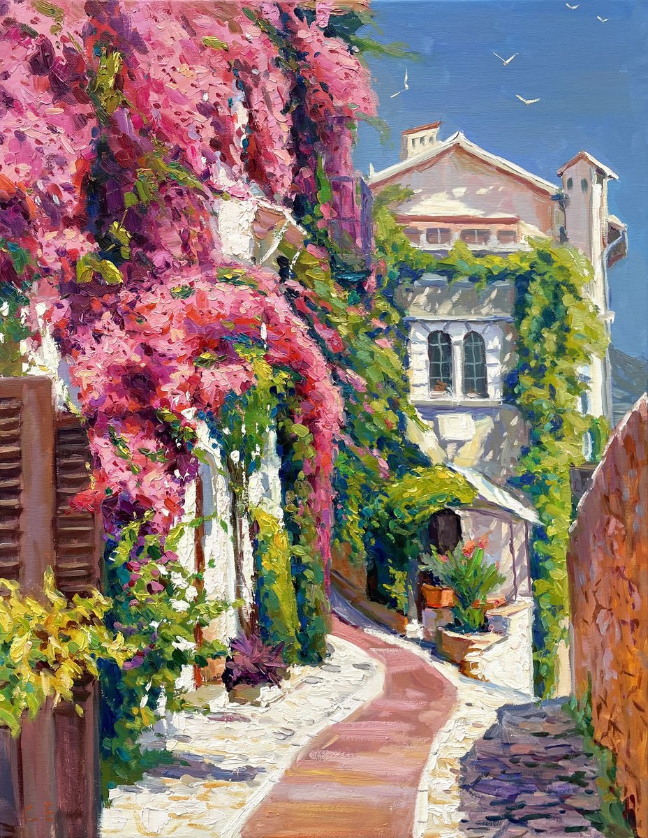Yard By The Sea By Evgeny Chernyakovsky, 27 X 35, Artwork For Sale On Artfinder