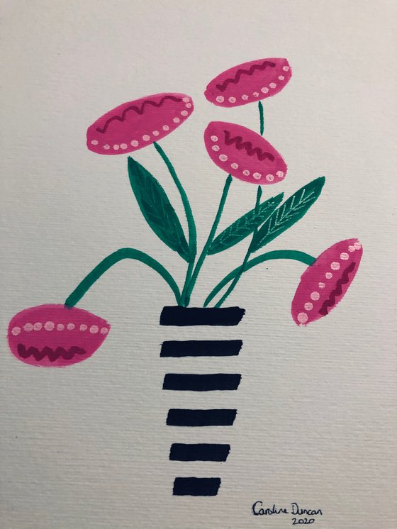 Pink Flowers in Vase
