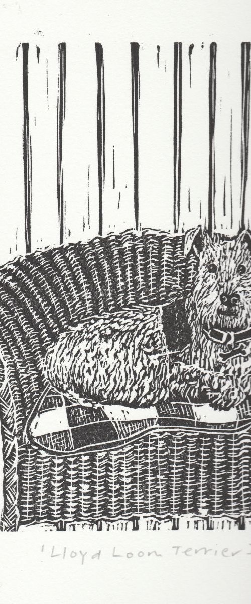 Lloyd Loom Terrier I by Caroline Nuttall-Smith