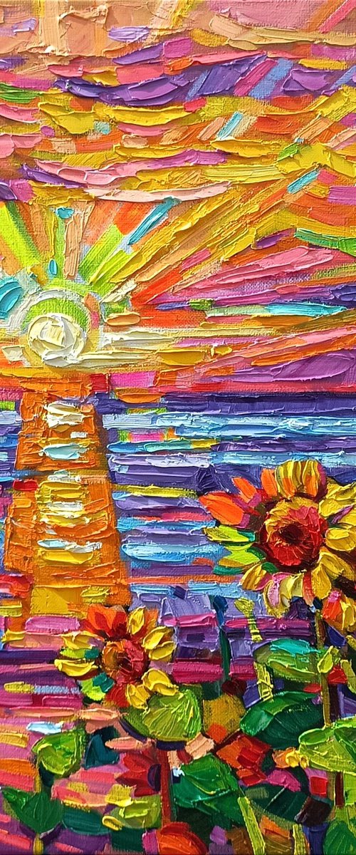 Sunflowers on the coast by Vanya Georgieva