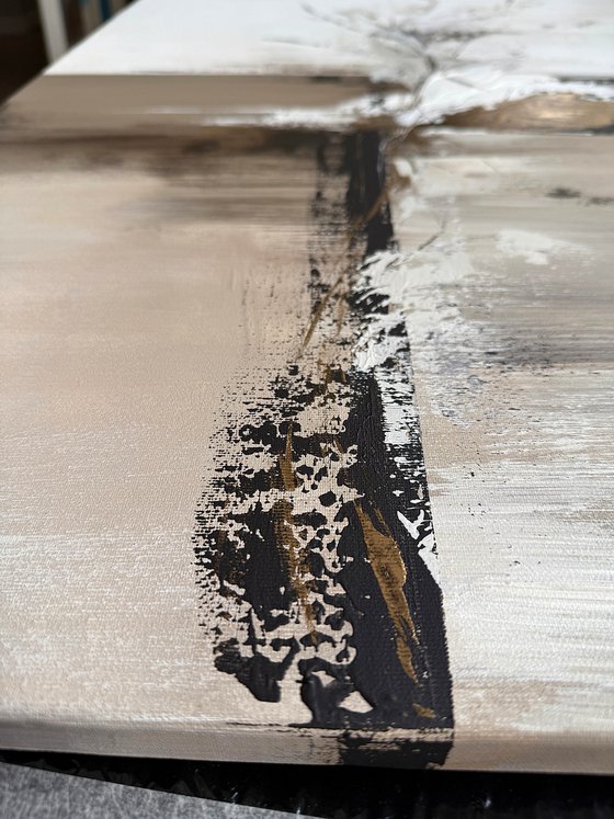 Set Beige Grey gold abstract
