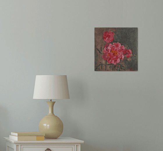 Still-life with peonies "Harmony of pink"