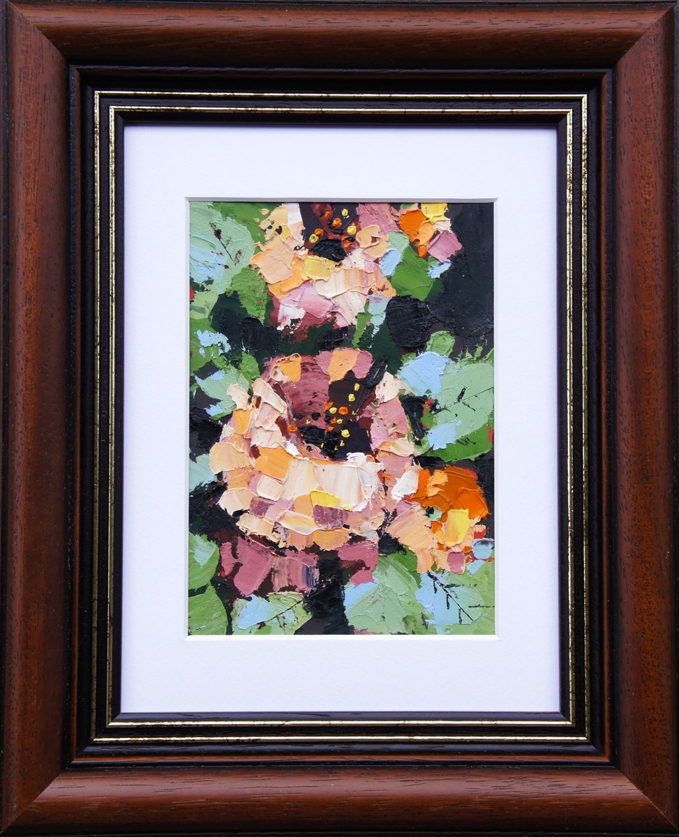 Impressionistic Botanical Oil Painting By Irina Plaksina, 10 X 13, Peonies In The Old Garden, Original Artwork