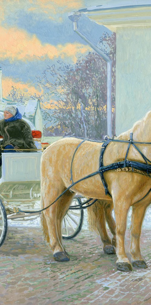 The cart with horses by Simon Kozhin
