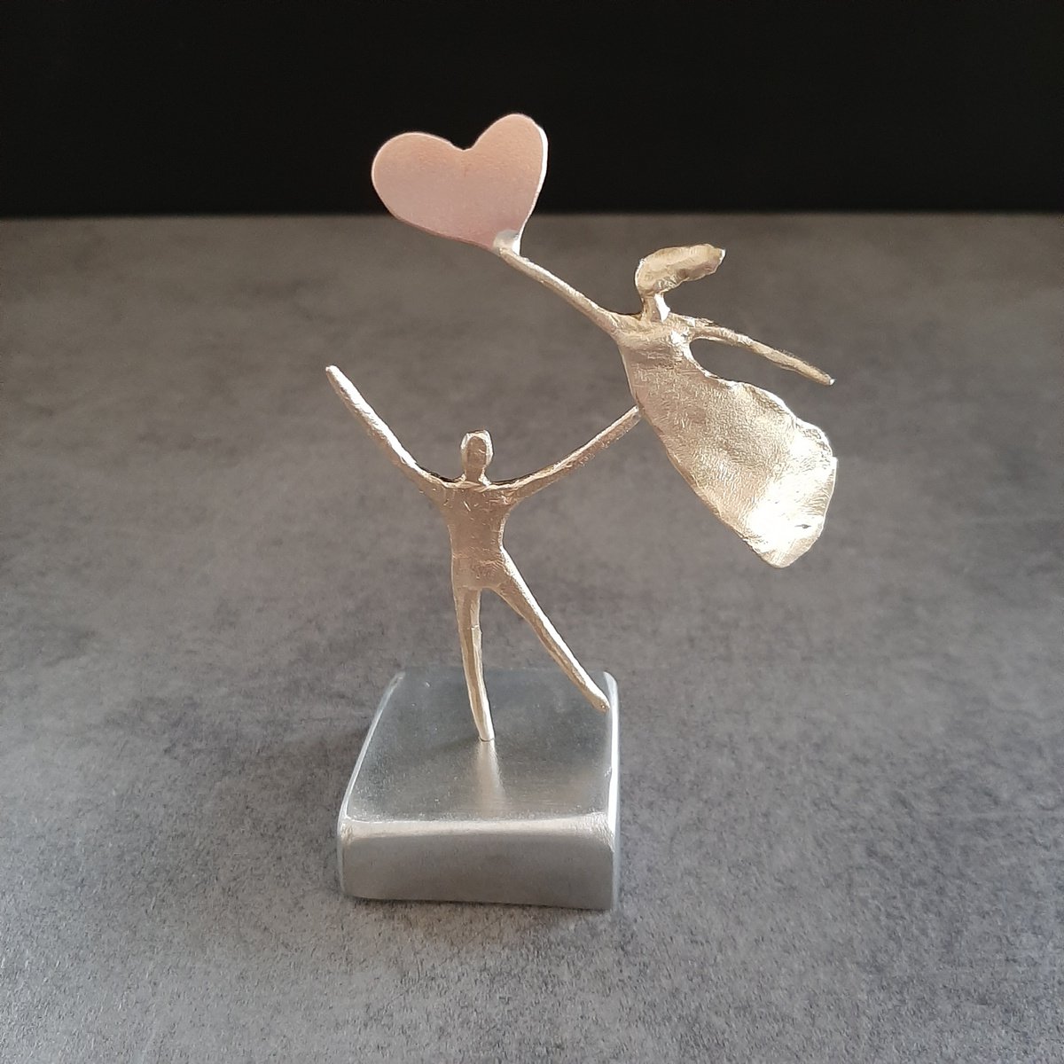 Impressionistic Portrait Bronze Sculpture By Anna Andreadi, 3 X 4, Amor, Original Artwork