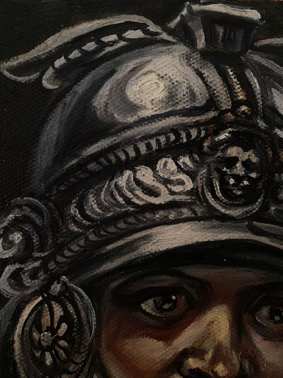 Series of paintings "Warrior headsIII"