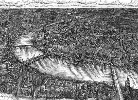 London Panoramic Drawing