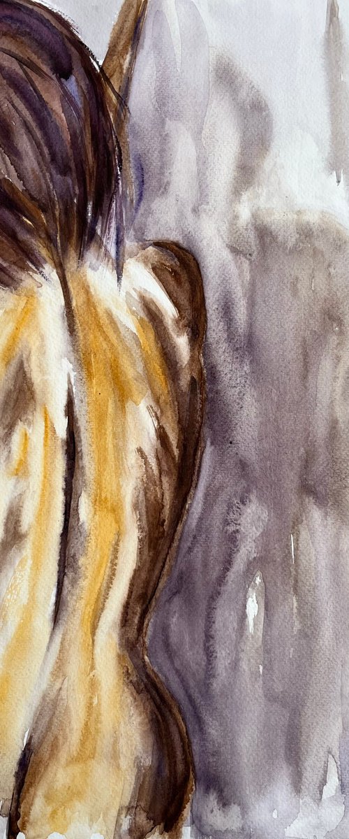 Woman Nude Painting by Halyna Kirichenko